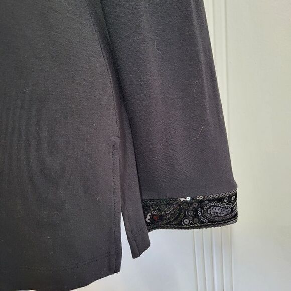 Talbots Black Fancy Top  - Picture 10 of 12